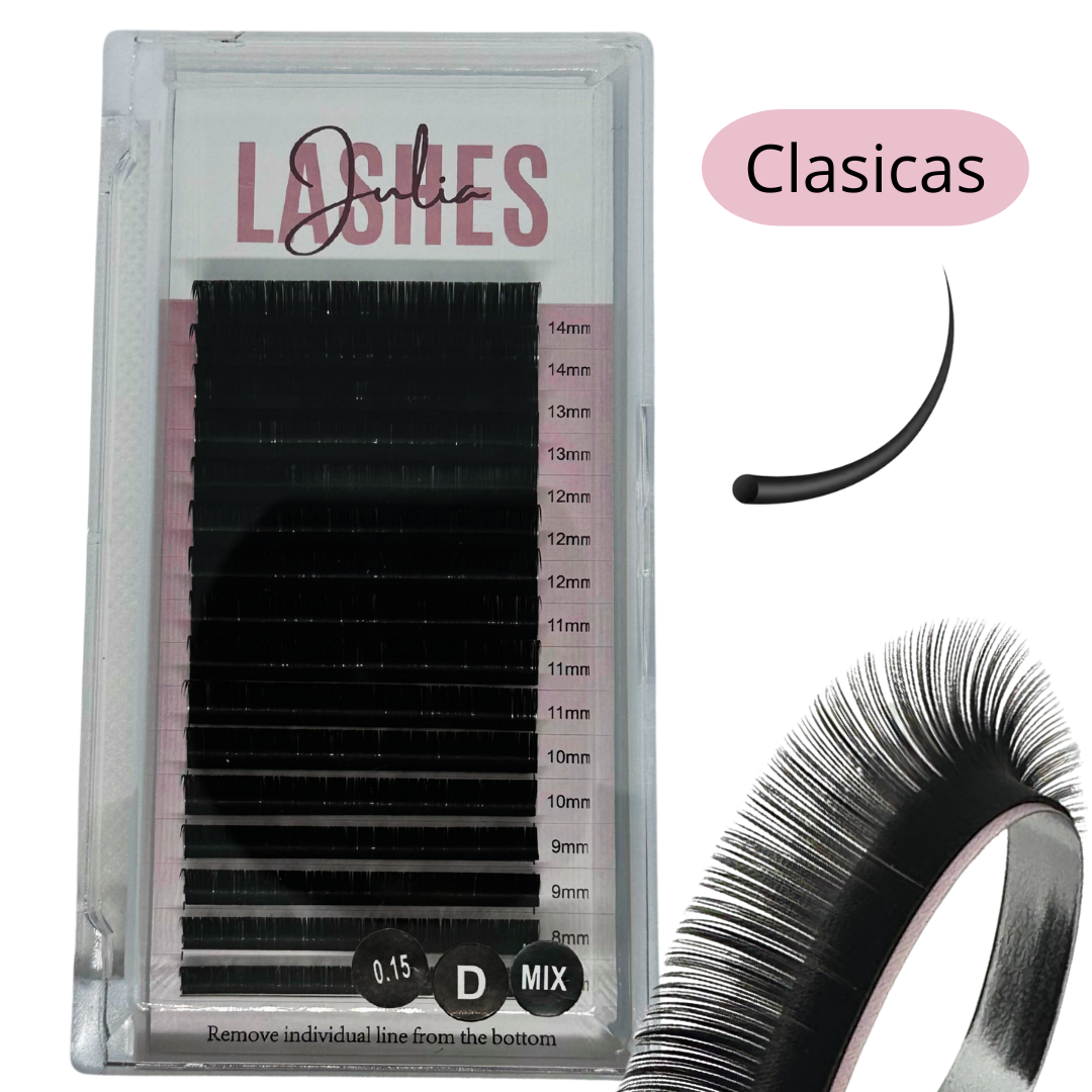 Extensiones de pestañas clásicas